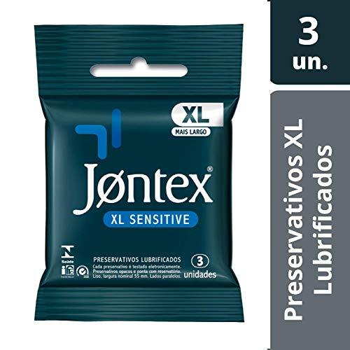 Conjunto de 3 Preservativos Lubrificados Sensitive, Jontex, Xl