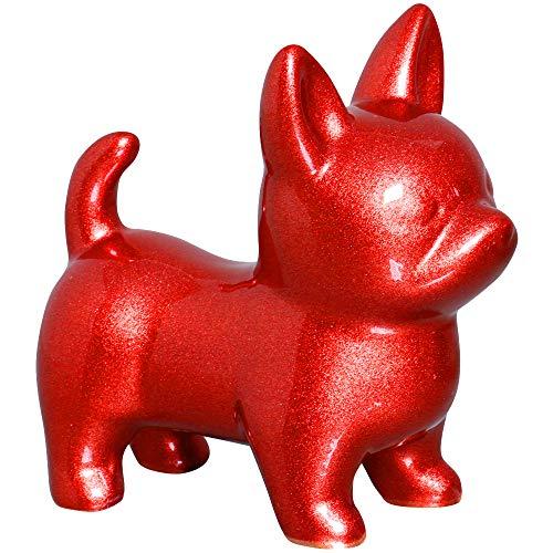 Escultura Cachorrinho Ceramicas Pegorin Vermelho