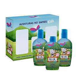 Kit Colônia Shampoo + Condicionador + Mini Colonia Delikad Kids Safari Blue, Delikad Importação Exportação E Comércio Ltda