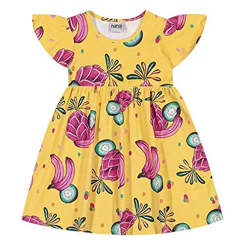 Vestido Curto Frutas, Nanai, Meninas, Amarelo, 6