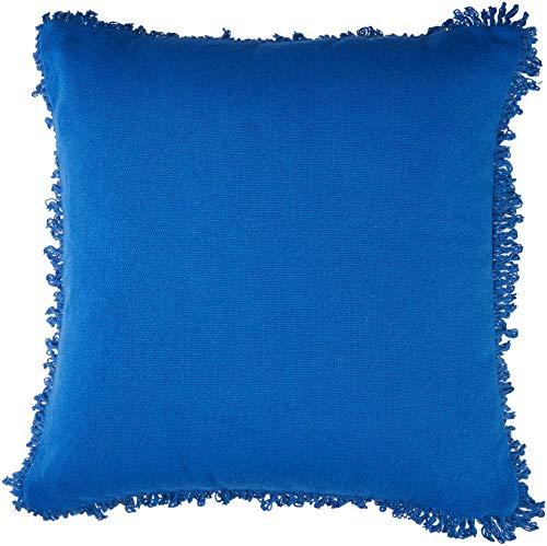 Almofada Campestre Solid Artesanal Teares Azul 40x40 cm