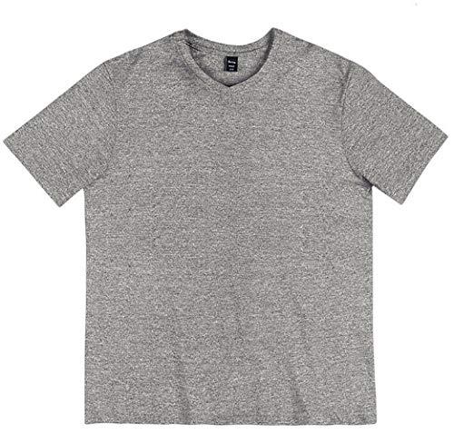 Camiseta Básica Manga Curta Com Gola V, Hering, Masculino, Mescla, XG