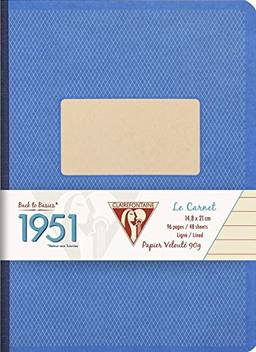 CLAIREFONTAINE Caderno com Pauta 1951 A5 Blue, Azul