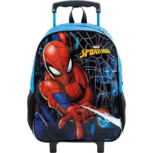 Mala Escolar com Rodas 16, Spider Man Haste, 8680, Azul
