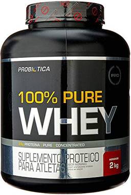 100% Pure Whey - 2000G Morango - Probiótica, Probiótica