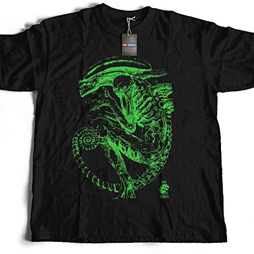 Camiseta Masculina Alien Oitavo Passageiro Live Comics tamanho:M;cor:preto