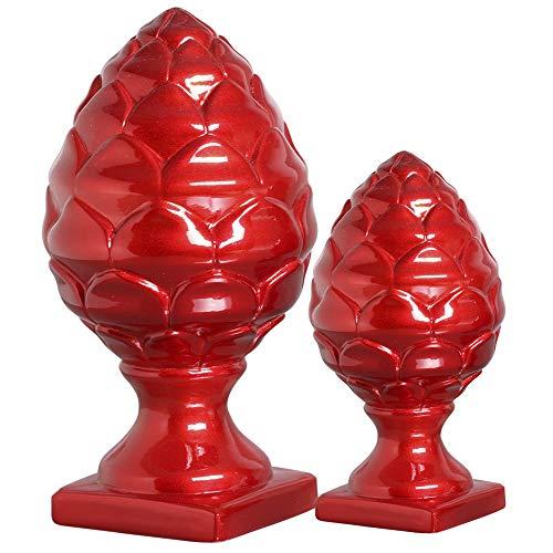 Duo De Pinha G E Peq Ceramicas Pegorin Vermelho