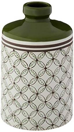 Potro Garrafa Decorativ 20 * 13cm Ceramica Verd/bran Cn Home & Co Único