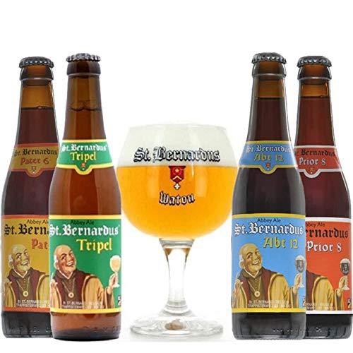 Kit de Cervejas St Bernardus com 4 Cervejas e Taça 330 ml