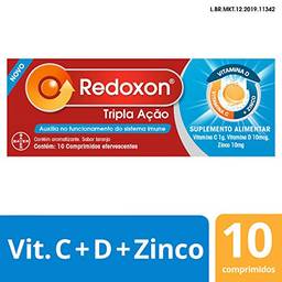 Vitamina C, D e Zinco, Efervescente, Redoxon, Tripla Ação, 10 Comprimidos