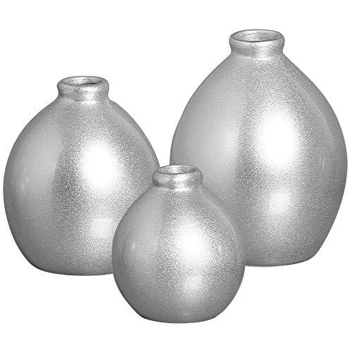 Trio De Mini Bojudinhos Ceramicas Pegorin Prata