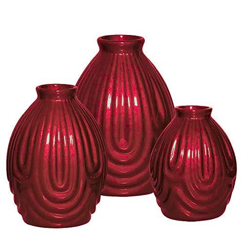 Trio De Bojudos Vibrações Ceramicas Pegorin Vermelho
