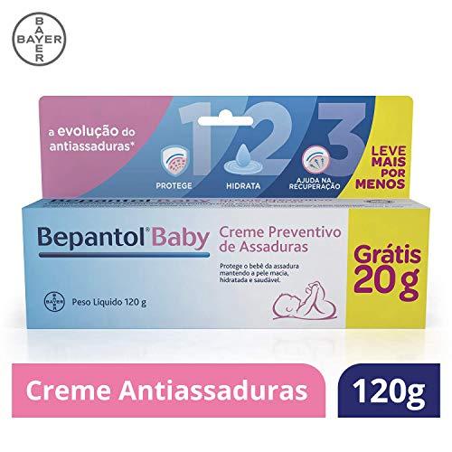 Creme Preventivo de Assaduras para Bebês, Embalagem Econômica, Bepantol Baby, 120 g