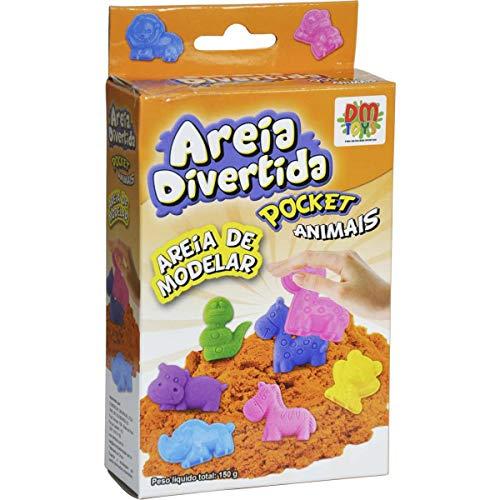 Massinha Areia Divertida Pocket Animais - 150grs - Dm Toys