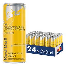 Energético Tropical Red Bull Energy Drink Pack com 24 Latas de 250ml