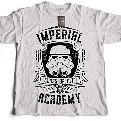 Camiseta masculina Star Wars Storm Trooper Imperial Academy tamanho:G;cor:branco