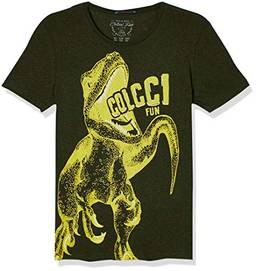 Camiseta Dinossauro, Colcci Fun, Meninos, Petro/Amarelo, 12