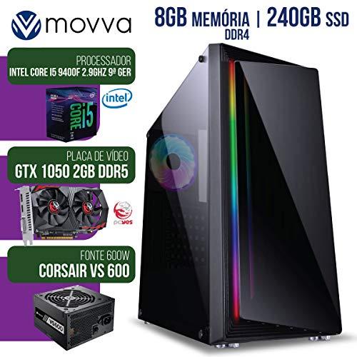 Computador Gamer Mvx5 Intel I5 9400F 2.9Ghz 9ª Geração Memoria 8GB SSD 240GB Vga Gtx 1050 2Gb Fonte 600W Linux, Movva