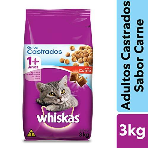 Ração Whiskas Carne Para Gatos Adultos Castrados 3 kg
