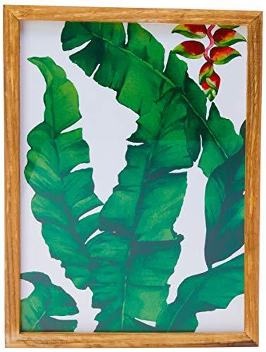 Quadro De Madeira Modelo Folha - I Decorglass Multicolor