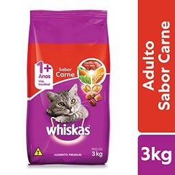 Ração Whiskas Carne Para Gatos Adultos 3 kg