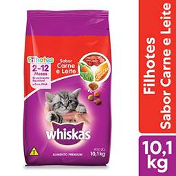 Ração Whiskas Carne e Leite Para Gatos Filhotes 10,1 kg