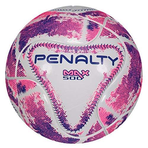 AX Esportes Bola de Futsal Penalty MAX 500 Termotec 500, Branco/Rosa
