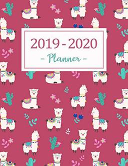2019-2020 Planner: Daily Weekly Monthly Calendar Planner - 24 Months Jan 2019 - Dec 2020 For Academic Agenda Schedule Organizer Logbook and Journal Notebook Planners with To To List - Pink Llama Cover