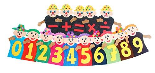 Fantoches da Matemática Feltro 25 Personagens Carlu Brinquedos
