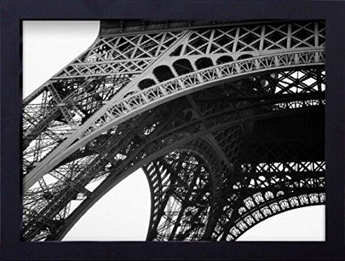 Quadro Decorativo Estrutura Torre Eiffel Decore Pronto Preto/ Branco 44x34 cm