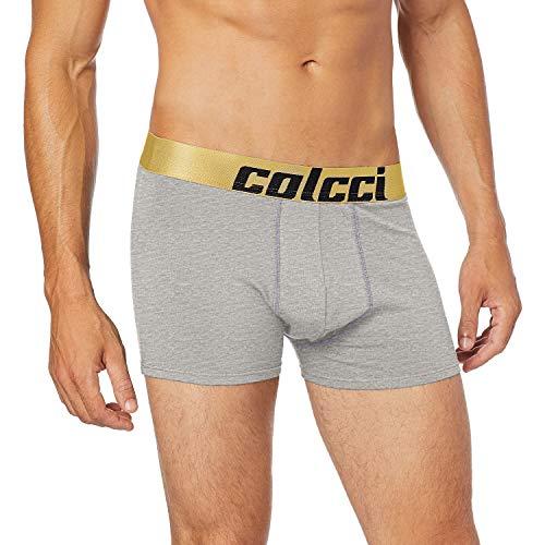 Colcci Boxer Cotton, Masculino, Cinza/Amarelo, GG