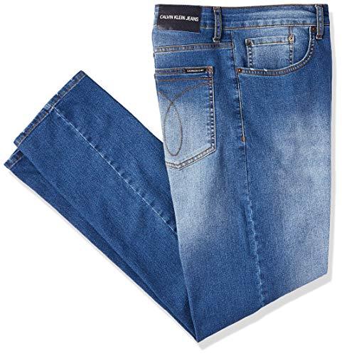 Calça Jeans Slim Straight, Calvin Klein, Masculino, Azul Médio, 48