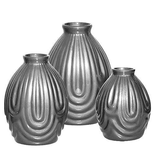 Trio De Bojudos Vibrações Ceramicas Pegorin Prata