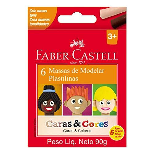 Massa de Modelar, Faber-Castell, Caras & Cores, 22.0306CC, 6 Tons de Pele