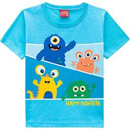 Camiseta Happy Monsters, Meninos, Kyly, Azul, M