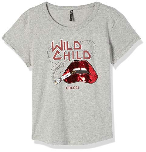 Camiseta Wild Child, Colcci, Feminino, Cinza (Mescla), P
