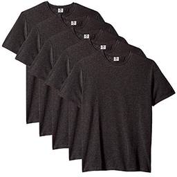 Kit com 5 Camiseta Masculina Básica Algodão Premium (Chumbo, G)