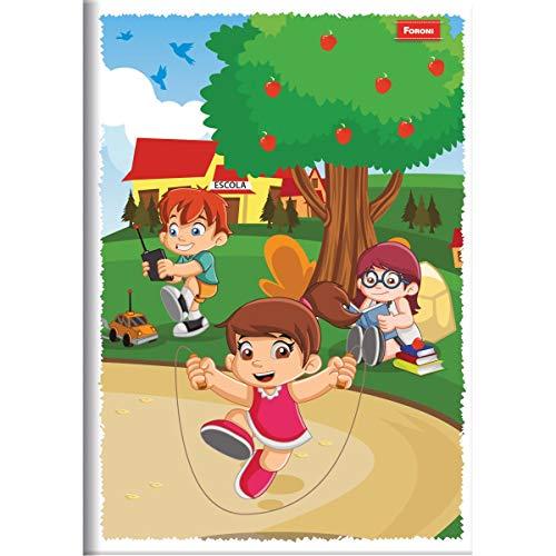 Caderno Brochura Capa Infantil 96 Folhas, Foroni 8906, Multicor, 10 unidades