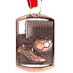Medalha Ax Esportes Futebol Retangular 40X60 Bronzeada - Fa469 (Pç)