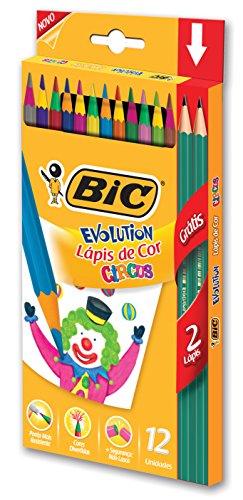 Lápis de Cor Evolution Circus, BIC 904233, Multicor, Pacote de 14