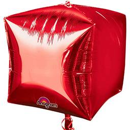 Balão Metalizado Cubo Vermelho Regina Vermelho