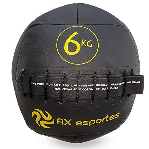 AX Esportes Bola de Wall Ball para Crossfit 6 Kg 6 kg, Preto