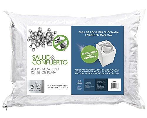 Travesseiro Saúde & Conforto Íons de Prata, Fibrasca Branco 50x70 cm