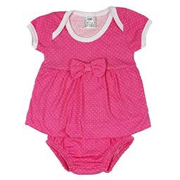 Vestido Bebê Com Calcinha Rosa Chiclete P