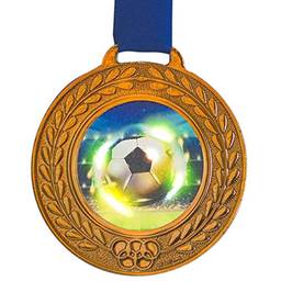 AX Esportes Kit 10 unidades Medalhas Futebol, Bronze, Único