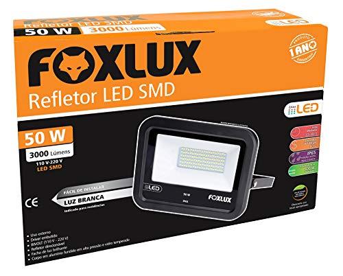 Refletor Led 50w 6500k Preto Bivolt Foxlux Foxlux