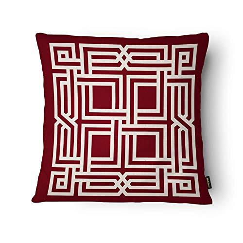 Capa de Almofada Monograma Belchior Uniq Silk Home Vermelho 43 X 43 Cm, Silk Home