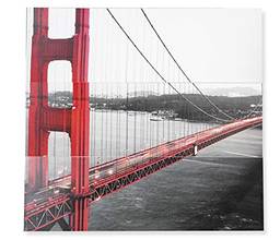 Quadro Canvas São Francisco 3 Peças Etna Vermelho/Branco