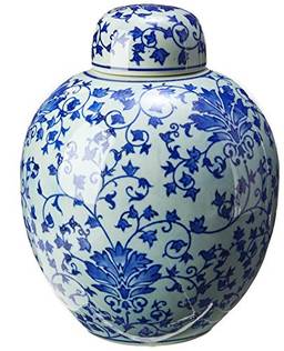 Beijing Vaso 21 * 21 * 26cm Ceramica Bran/azul Cn Home & Co Único