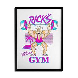 Quadro Decorativo Rick'S Gym A3 Rick & Morty Oficial Beek Geek'S Stuff Preto